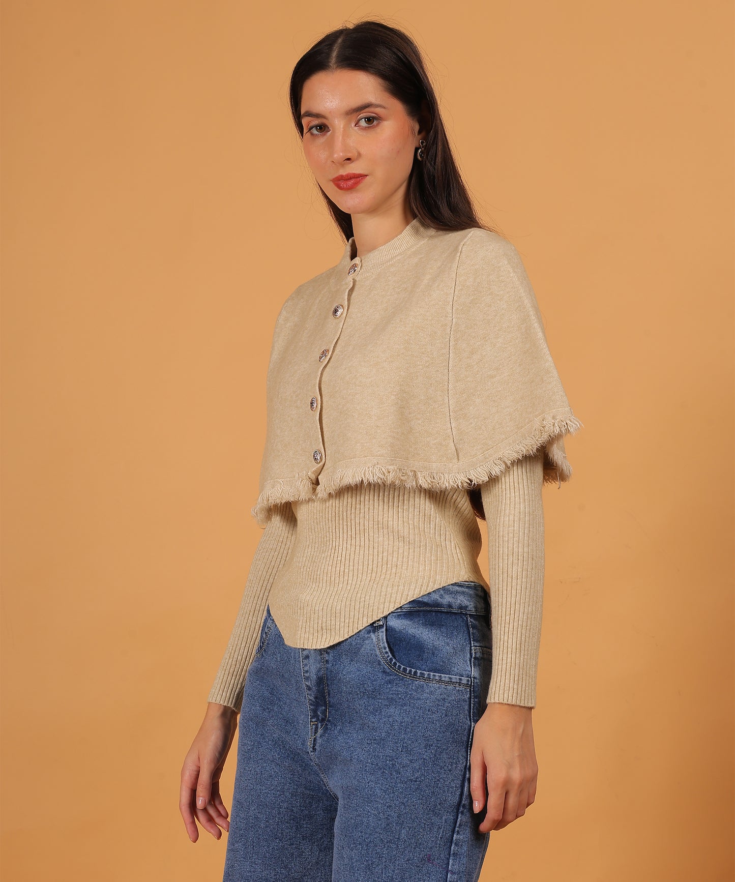 Loose Shaker-Stitch knitted top