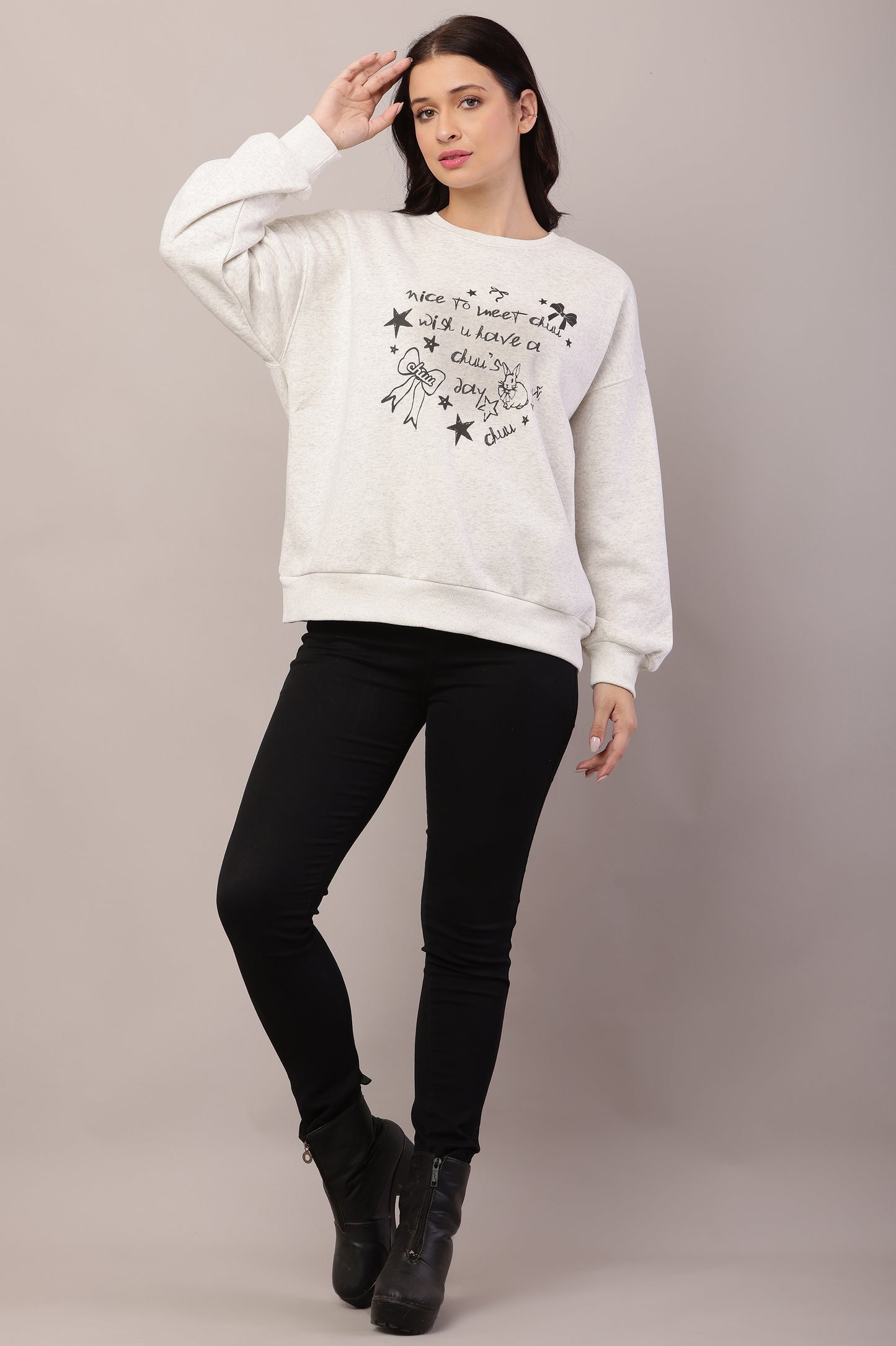 Printed Pullover Sweatshirt